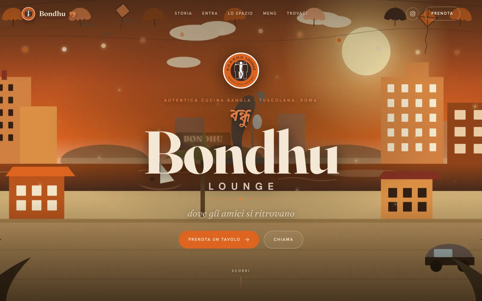 Bondhu Lounge — live website