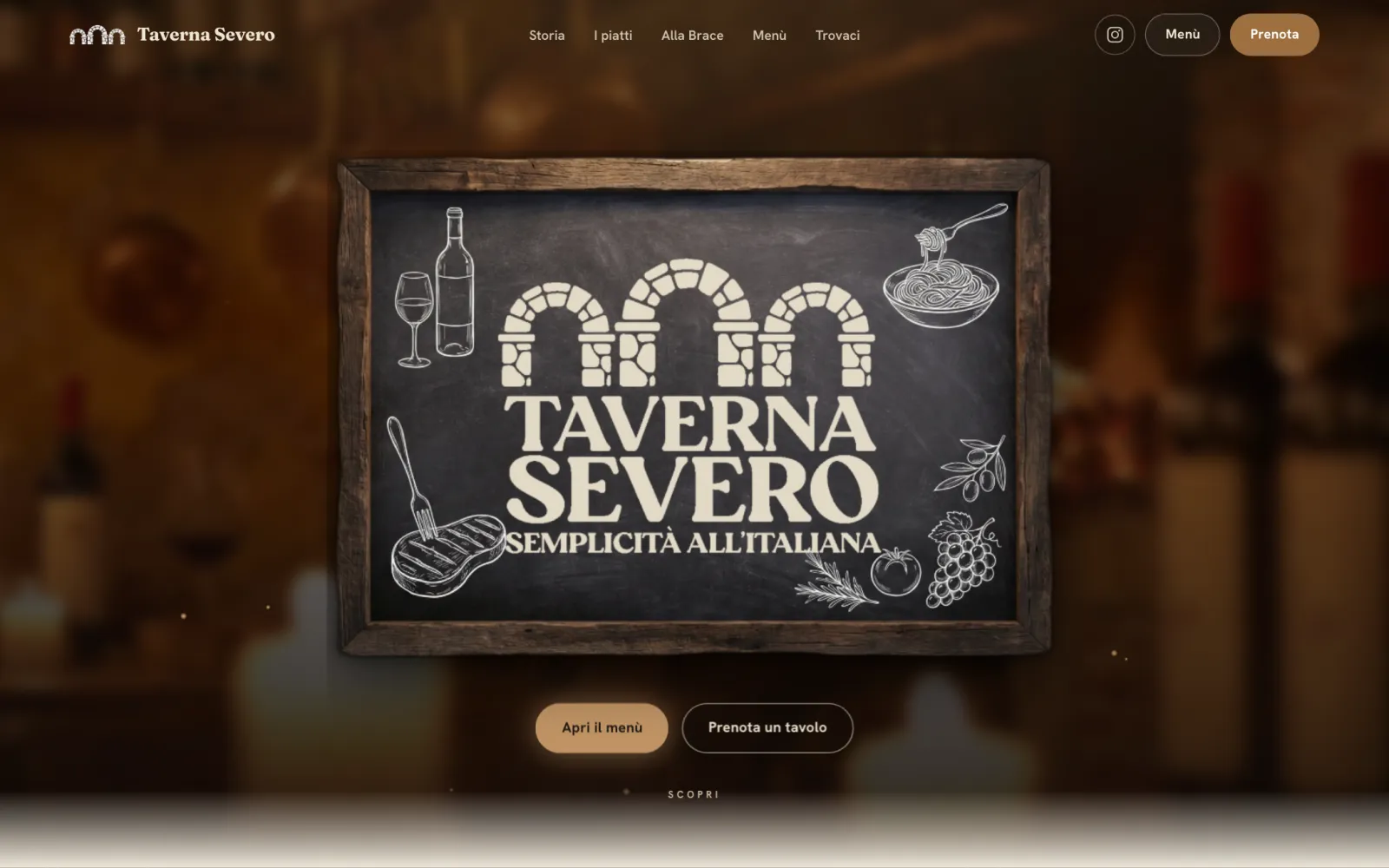 Taverna Severo — live website