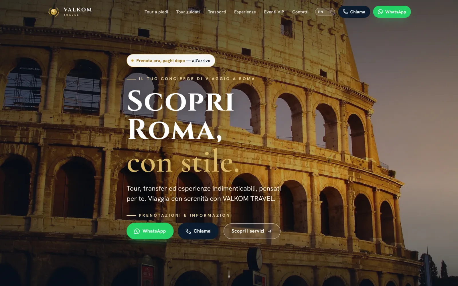 VALKOM Travels — live website